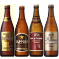 瓶ビール（中）：瓶ビールはお客様の好みによってお選びいただけます。