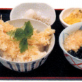 天丼セット：創業当時からずっと愛されてきた当店の定番メニューです。